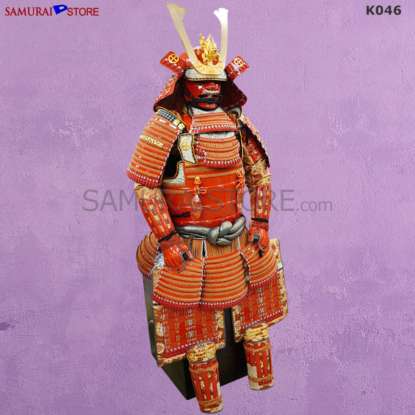 K046 Dragon Crest KAGEMITSU Red Samurai Armor | SAMURAI 