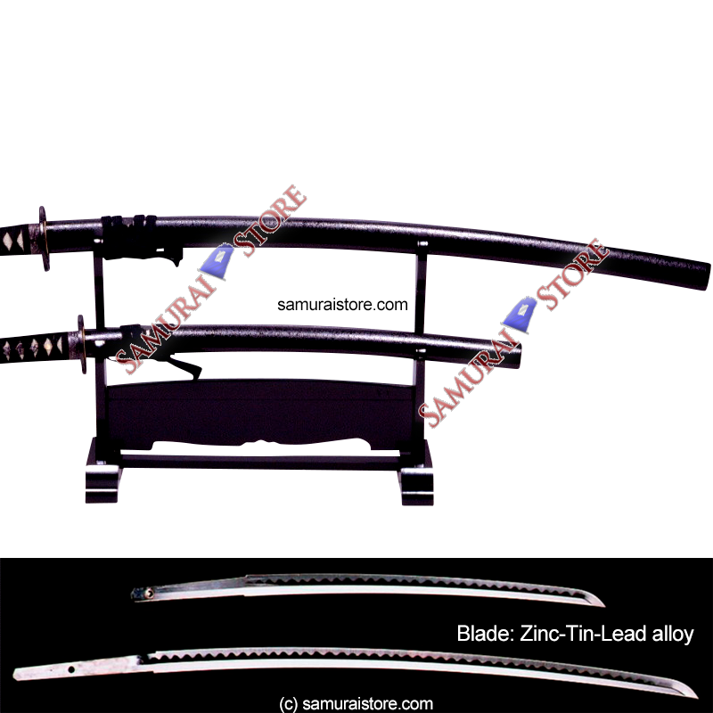 A Pair of Display Replica Sword MATTE BLACK - SAMURAI STORE