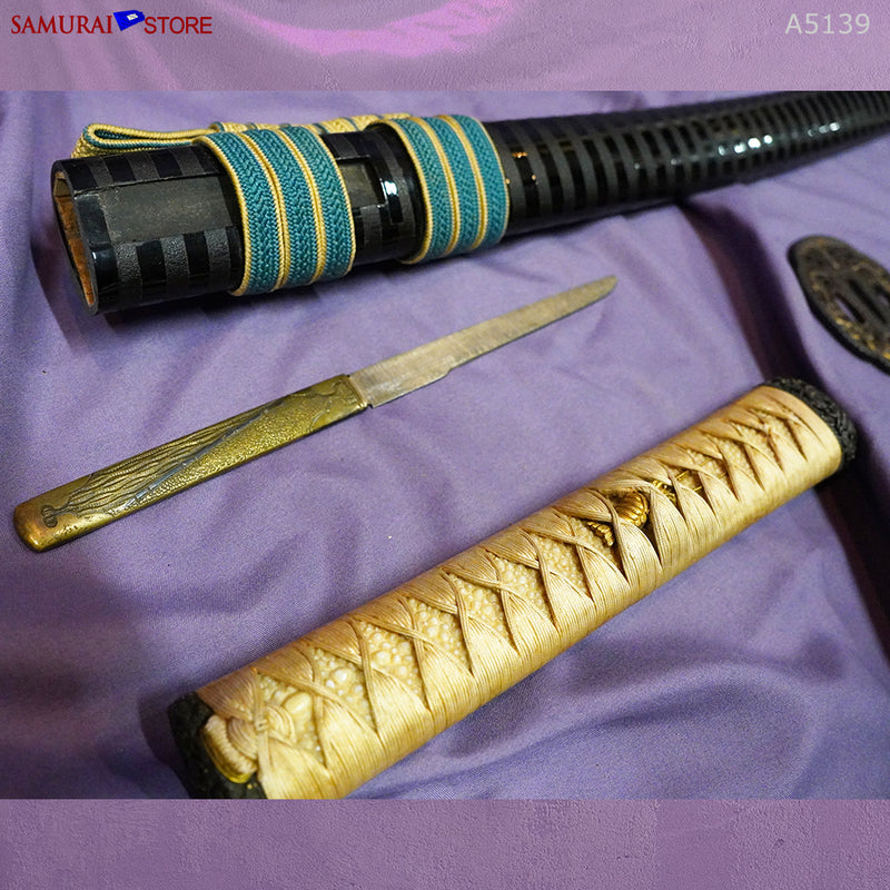 A5139 Pair of antique Daisho Katana & Wakizashi w/ NBTHK Hozon certificates
