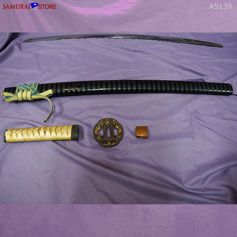 A5139 Pair of antique Daisho Katana & Wakizashi w/ NBTHK Hozon certificates