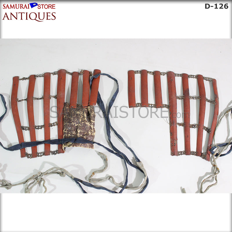 D126 Vermilion Red Antique Samurai Armor Edo period w/ certificate