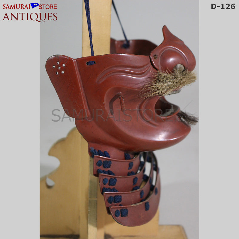 D126 Vermilion Red Antique Samurai Armor Edo period w/ certificate