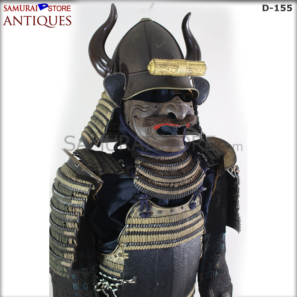【美品】兜and鎧 D155 Antique Armor and Acorn shaped Kabuto Edo Period w