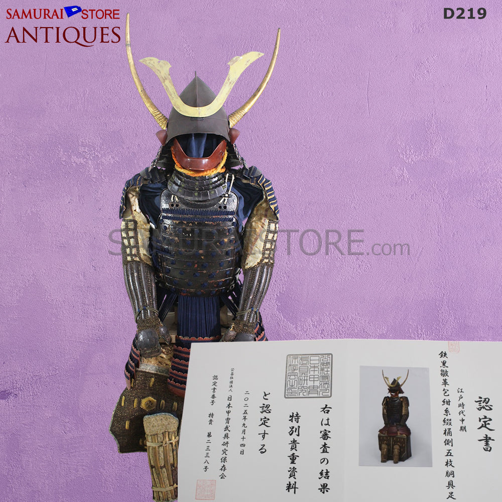 D219 Antique Armor Edo Period w/ Special Certificate | SAMURAI STORE