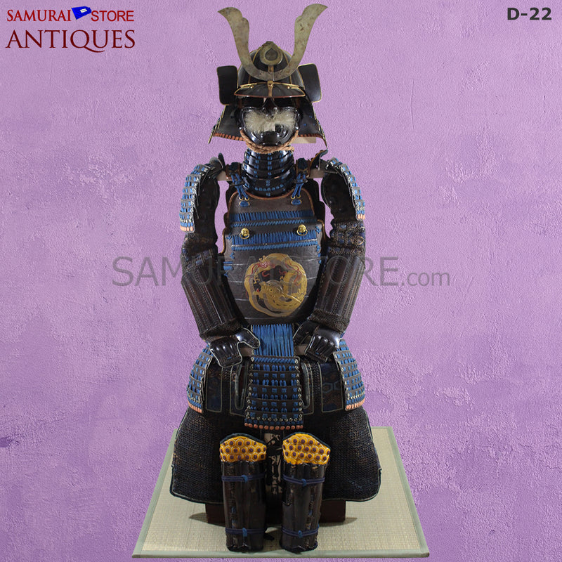 D22 Antique Samurai Armor Dragon Makie w/ Certificate