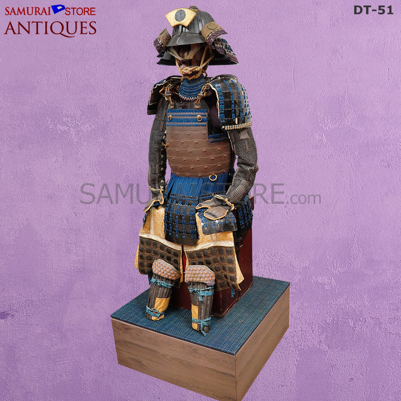 DT51 Antique Samurai Armor Edo period w/ 32 spliced-great helmet