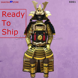 Ready-To-Ship) K061 Dragon Crest Golden Samurai Armor | SAMURAI STORE