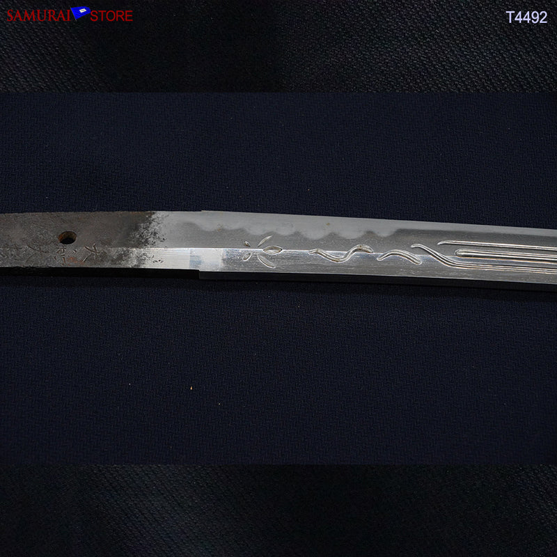 T4492 Katana Sword MASANORI - Dragon carvings on Blade - Antique NBTHK certificated