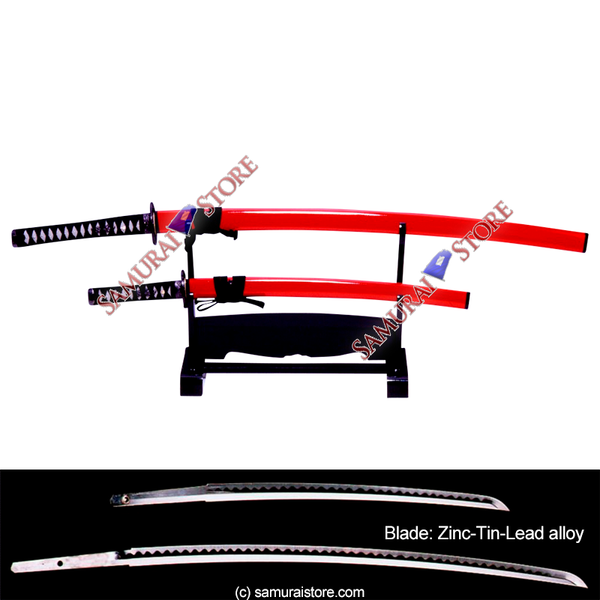 A Pair of Display Replica Sword SANADA RED - SAMURAI STORE