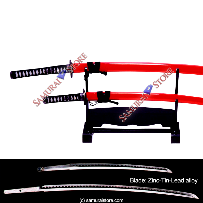 A Pair of Display Replica Sword SANADA RED - SAMURAI STORE