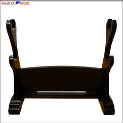 Sword Stand DELUXE - Horizontal Double Hook PRE-ASSEMBLED - SAMURAI STORE