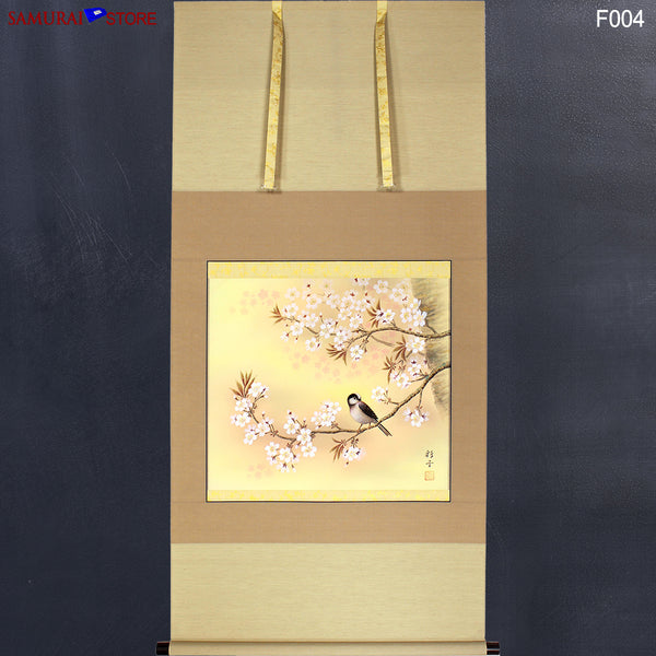 Hanging Scroll Sakura Cherry Blossoms - Kakejiku F004 - SAMURAI STORE