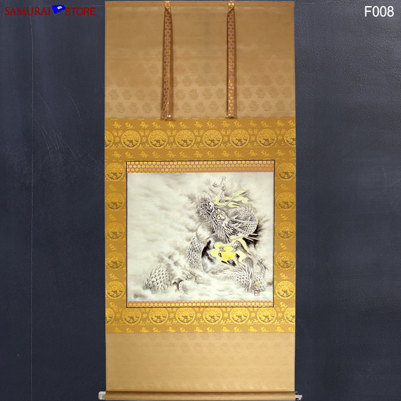 Hanging Scroll Painting The Rising Dragon - Kakejiku F008 - SAMURAI STORE