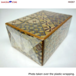 Japanese Yosegi Puzzle Box – 4 Sun 12 Steps Samurai Wooden Secret Trick Box HK-124