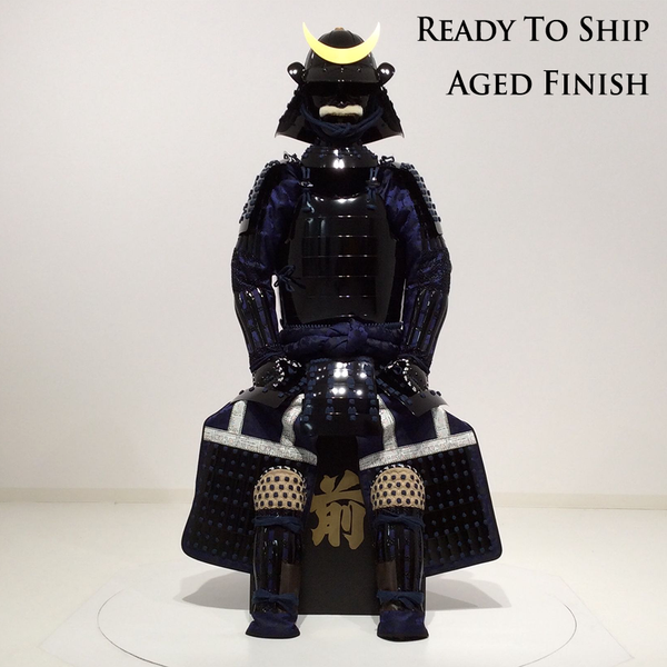 (Ready-To-Ship) L033 Black Okegawa Suit of Armor w/ Aged Finish - SAMURAI STORE