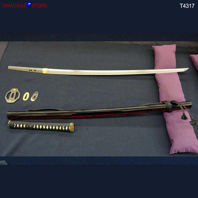 T4317 Katana Sword w/ Ornate Mountings KANEMOTO - antique