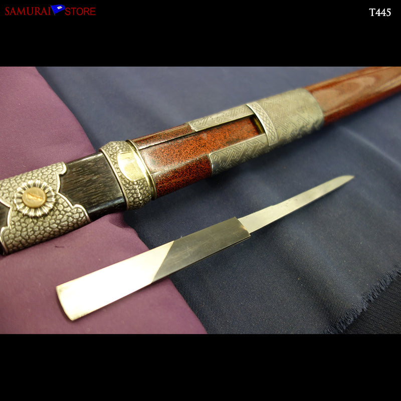 T445 Tanto Short Sword Edo period w/Certificate - Antique - SAMURAI STORE
